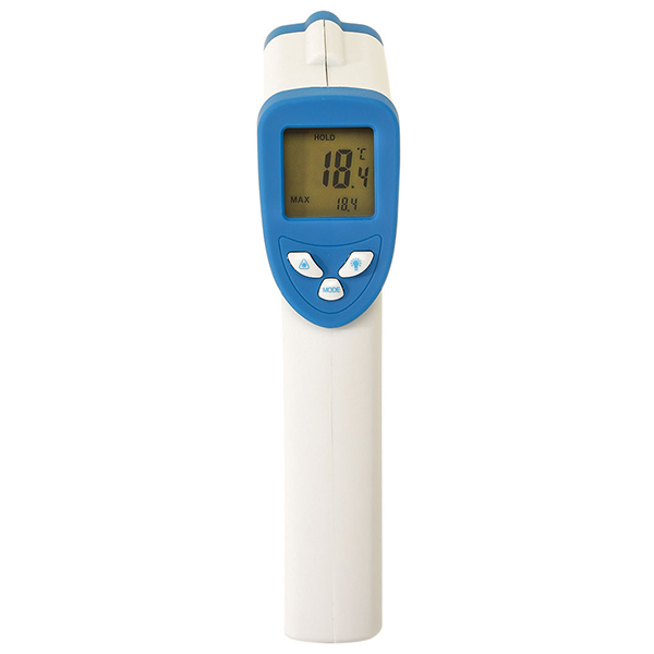 Термометр инфракрасное-20 и 260С; пластик; высота=10.5, длина=16, ширина=4.5 см.; серый