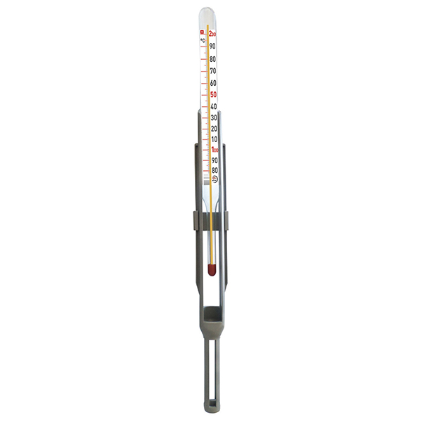 Термометр для карамели ( и 80 и 200С); пластик; диаметр=25, длина=355 мм; серый