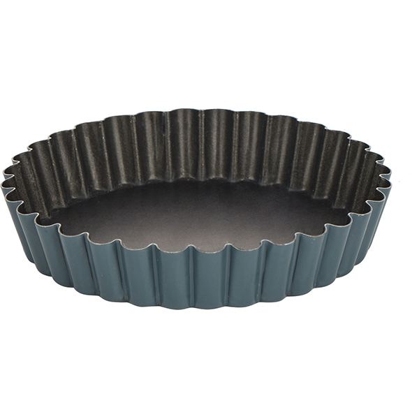 Форма кондитерская съемное дно «Экзопан»; металл, тефлон; диаметр=24, высота=2.5 см.; серый