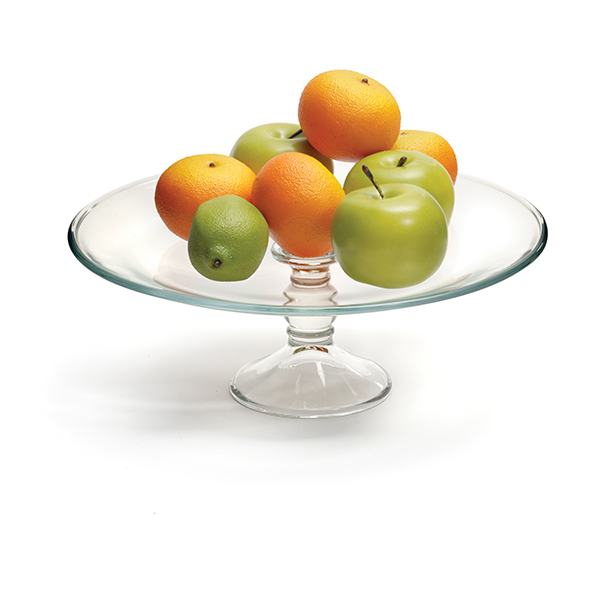 Ваза для фруктов; стекло; диаметр=33 см.; прозрачный