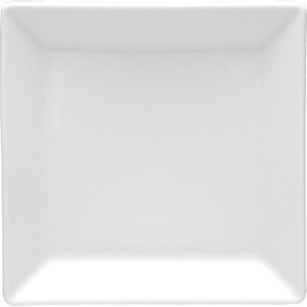 Тарелка квадратная «Классик»; материал: фарфор; длина=13, ширина=13 см.; белый
