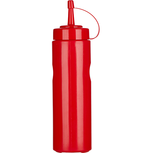 Емкость для соусов; пластик; 230 мл; диаметр=5, высота=17.5 см.; красный