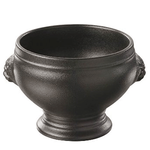 Супница, Бульонница (бульонная чашка) «Лион»; материал: фарфор; 350 мл; диаметр=115, высота=88 мм; цвет: черный