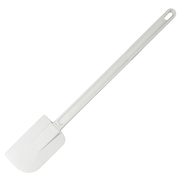 Лопатка кухонная «Проотель»; пластик,резина; длина=45/11, ширина=7 см.; белый