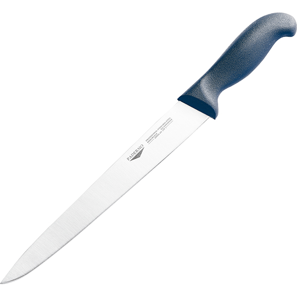 Нож для нарезки мяса  синяя ручка  длина=30 см. Paderno