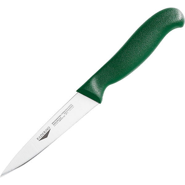 Нож для обвалки мяса  ручка зеленая  длина=11 см. Paderno