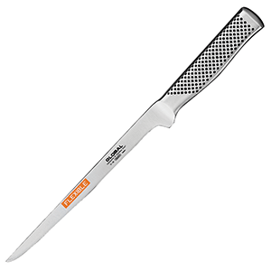 Нож для филе «Глобал»; сталь нержавеющая; длина=21 см.; металлический