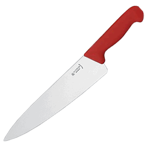 Нож поварской «Шеф»; металл,пластик; длина=20 см.; красный,металлический