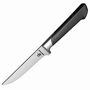 Нож для удаления мяса с кости; сталь; длина=13, ширина=3 см.; металлический,серый