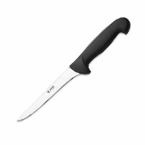 Нож для обвалки мяса; сталь нержавеющая,пластик; длина=285/150, ширина=13 мм; металлический,цвет: черный