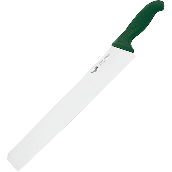 Нож для нарезки сыра; зеленая ручка; длина=36 см.