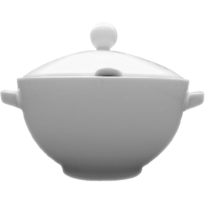 Крышка для супницы «Кашуб-хел»; материал: фарфор; диаметр=24, высота=9 см.; белый