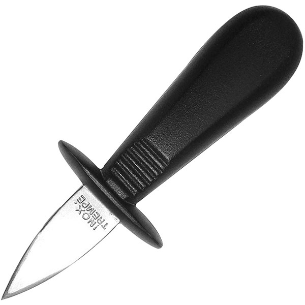 Нож для устриц; сталь нержавеющая,пластик; высота=3.5, длина=13/4.5, ширина=4 см.; металлический, цвет: черный