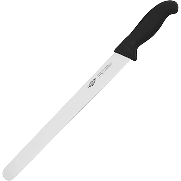 Нож для тонкой нарезки  сталь нержавеющая,пластик  длина=43/30, ширина=3 см. Paderno