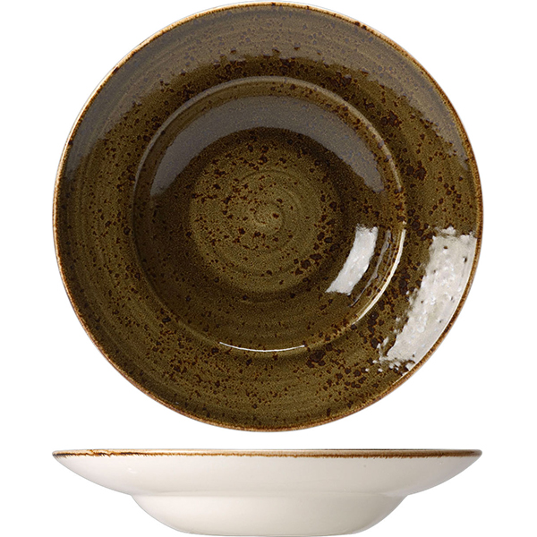 Тарелка для пасты «Крафт»; материал: фарфор; 320 мл; диаметр=270, высота=53 мм; коричневый