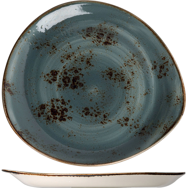 Тарелка мелкая «Крафт»; материал: фарфор; диаметр=30.5, длина=30, ширина=27.5 см.; синий