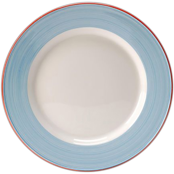 Тарелка сервировочная «Рио Блю»; материал: фарфор; диаметр=30 см.; белый, синий