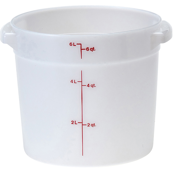 Контейнер для пищевых продуктов; полиэтилен; диаметр=25.2, высота=20.2 см.; белый