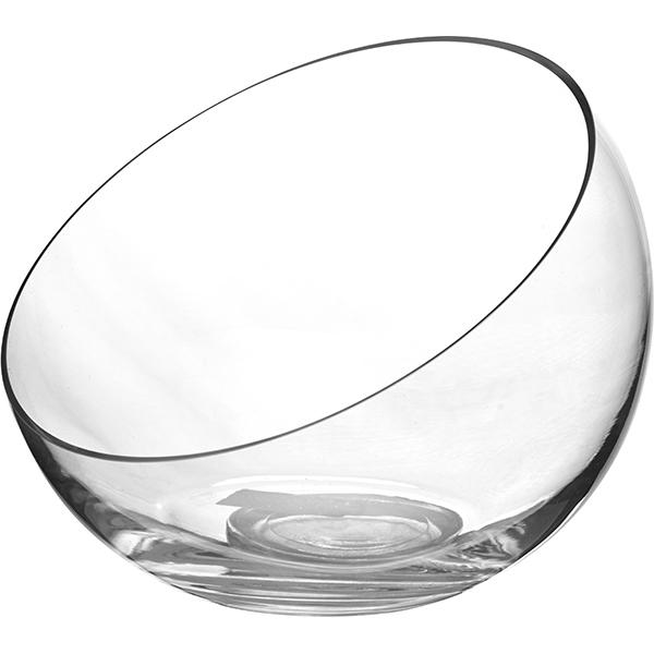Ваза-шар косой срез; стекло; диаметр=26 см.;1,75л, прозрачный