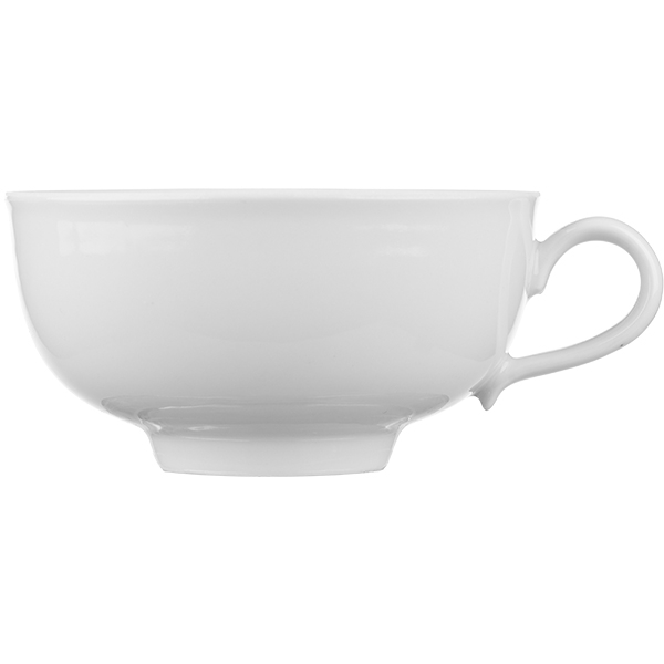 Супница, Бульонница (бульонная чашка); материал: фарфор; 400 мл; D=12,H=6,L=14см белый