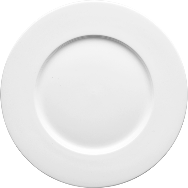 Тарелка с широкими краями «Монако Вайт»; материал: фарфор; диаметр=32 см.; белый