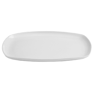 Блюдо овальное «Сплендор»; материал: фарфор; высота=1.8, длина=36, ширина=24 см.; белый