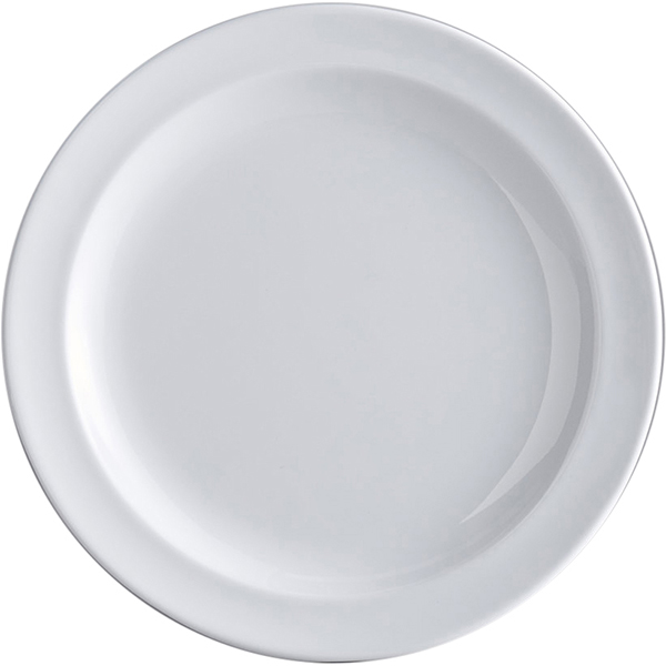 Тарелка; пластик; диаметр=16 см.; белый