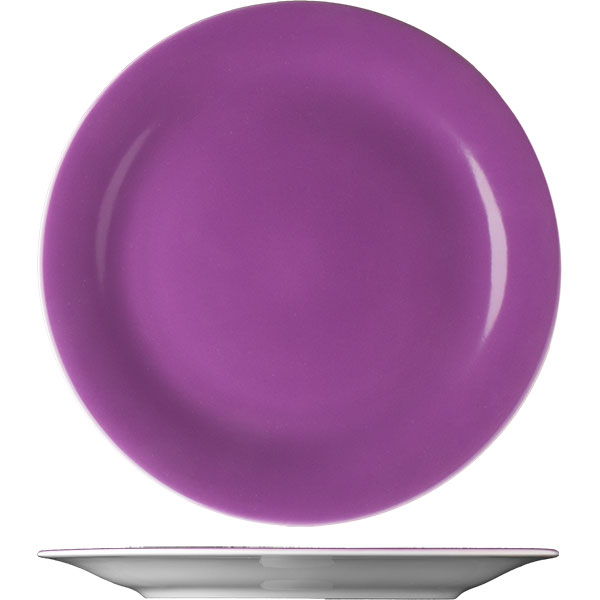 Тарелка мелкая «Дэйзи»; материал: фарфор; диаметр=19.5 см.; фиолетовый