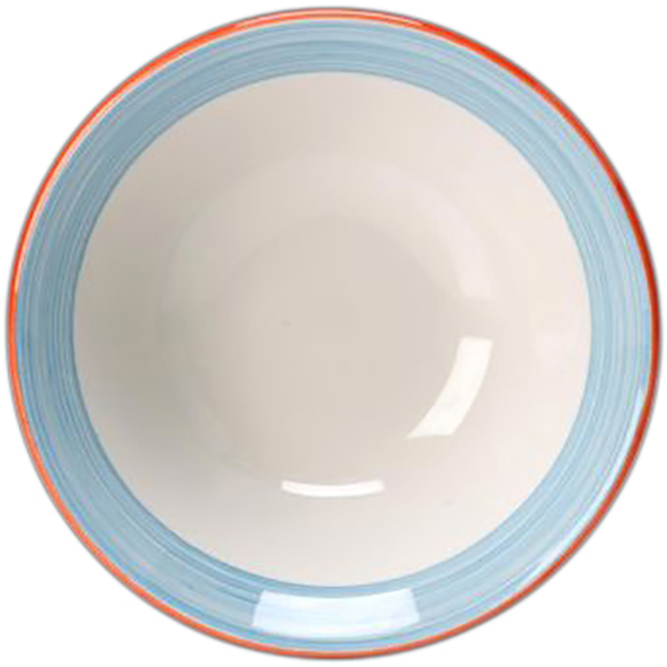 Тарелка для фруктов «Рио Блю»; материал: фарфор; диаметр=13.5 см.; белый, синий