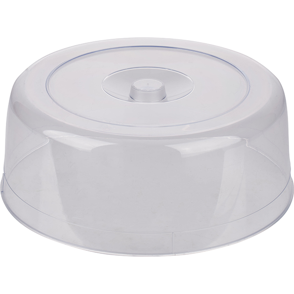 Крышка для блюда; пластик; диаметр=33, высота=12.5 см.; прозрачный