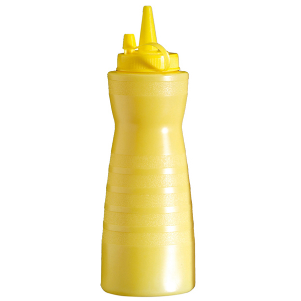 Емкость для соусов; пластик; 350 мл; диаметр=6, высота=20 см.; желтый