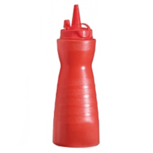 Емкость для соусов; пластик; 350 мл; диаметр=6, высота=20 см.; красный