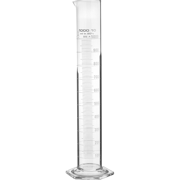 Стакан для коктейлей «Мензурка»; стекло; объем: 1 литр; диаметр=85, высота=172 мм; прозрачный