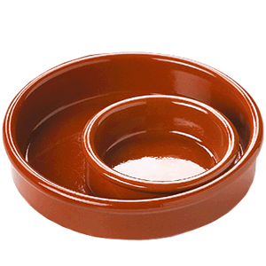 Форма для запекания; керамика; 70 мл; диаметр=8.4, высота=3 см.; коричневый