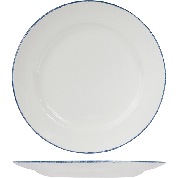 Тарелка «Блю дэппл»; материал: фарфор; диаметр=30.3 см.; белый, синий