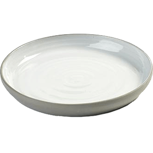 Тарелка «Даск»; фарфор; D=14.5,H=1.8см; белый,серый