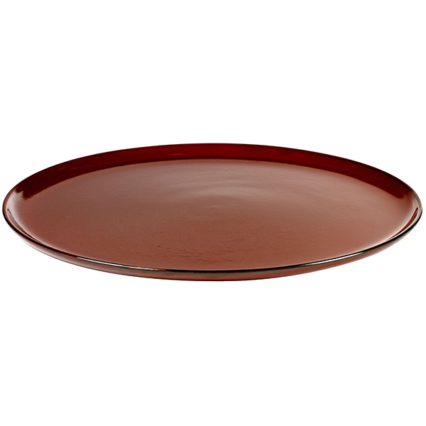 Тарелка; керамика; D=26см; коричневый 