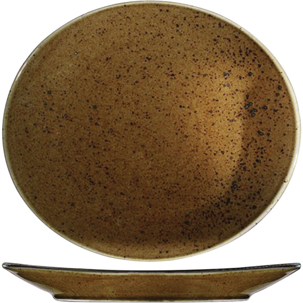 Тарелка для стейка «Кантри Стайл»; фарфор; D=30.2см; зеленый