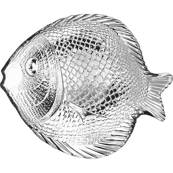 Блюдо-рыба «Марин»; стекло; H=28,L=198,B=158мм; прозрачный