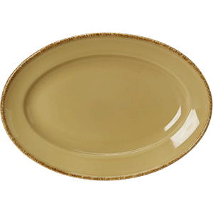 Блюдо овальный «Террамеса вит»; фарфор; L=27см; бежевый цвет 