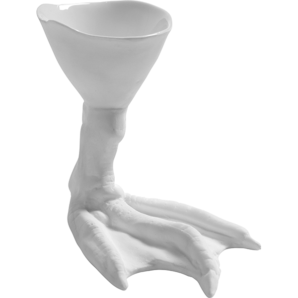Подставка для яйца «Утиная нога»; фарфор; D=5,H=9см; белый