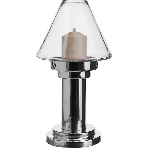 Светильник «Делия»; сталь, стекло; D=12.4,H=24.6см; металлический ,прозрачный