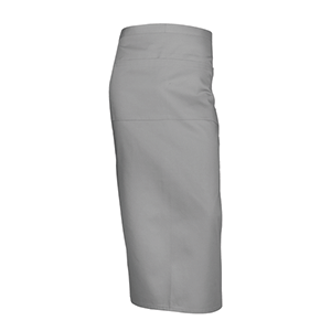 Фартук с карманом; полиэстер, хлопок; длина=86, ширина=88 см.; серый