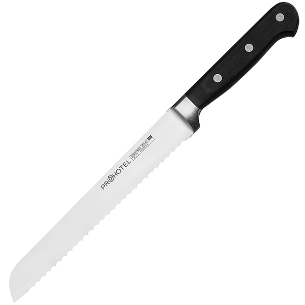 Нож для хлеба «Проотель»  сталь нержавеющая, пластик  L=34/20.5, B=2.7см Yangdong