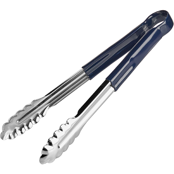 Щипцы универсальные синяя ручка «Проотель»  сталь нержавеющая,резина  L=30см ProHotel