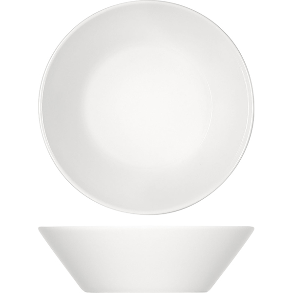 Салатник «Опшенс»; материал: фарфор; диаметр=14 см.; белый
