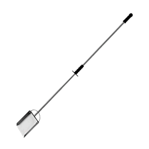 Лопата для пепла телескопическая ручка; металл,пластик; длина=175/21 см.; металлический, цвет: черный