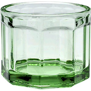 Стакан; стекло; 160мл; D=8,H=6см; зеленый ,прозрачный