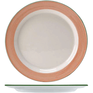 Тарелка мелкая «Рио Пинк»; фарфор; D=20.3см; белый, розовый
