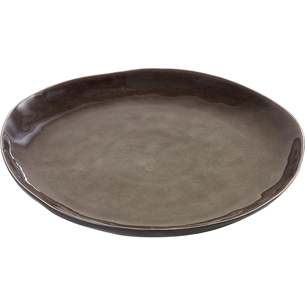 Тарелка «Пьюр»; керамика; D=28см; серый